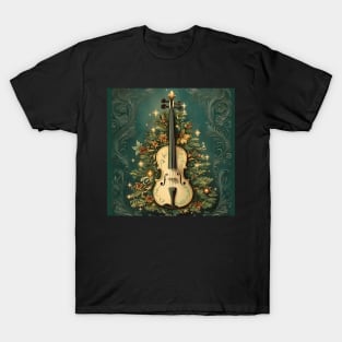 Christmas Violin With Beautiful Filigree T-Shirt